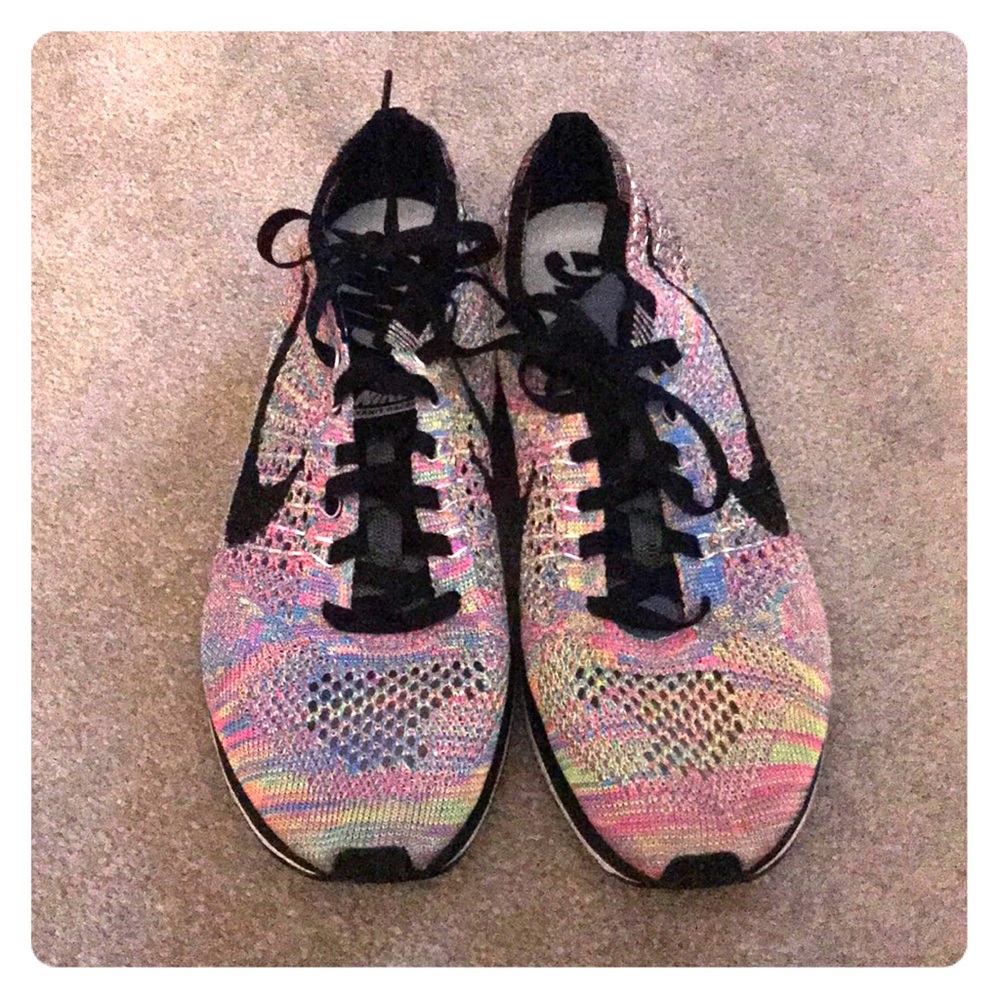 Women rainbow Nike running shoes